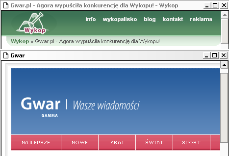 wykop oraz gwar